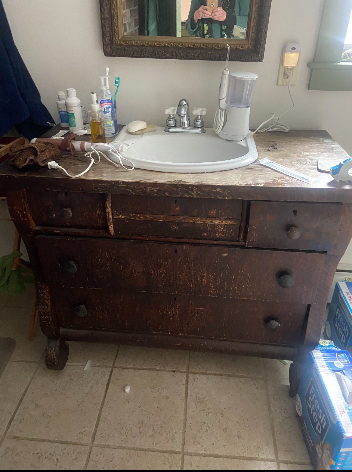 Northport, Maine Vanity Epoxy Countertop by Moody's Painting & Fine Finishes