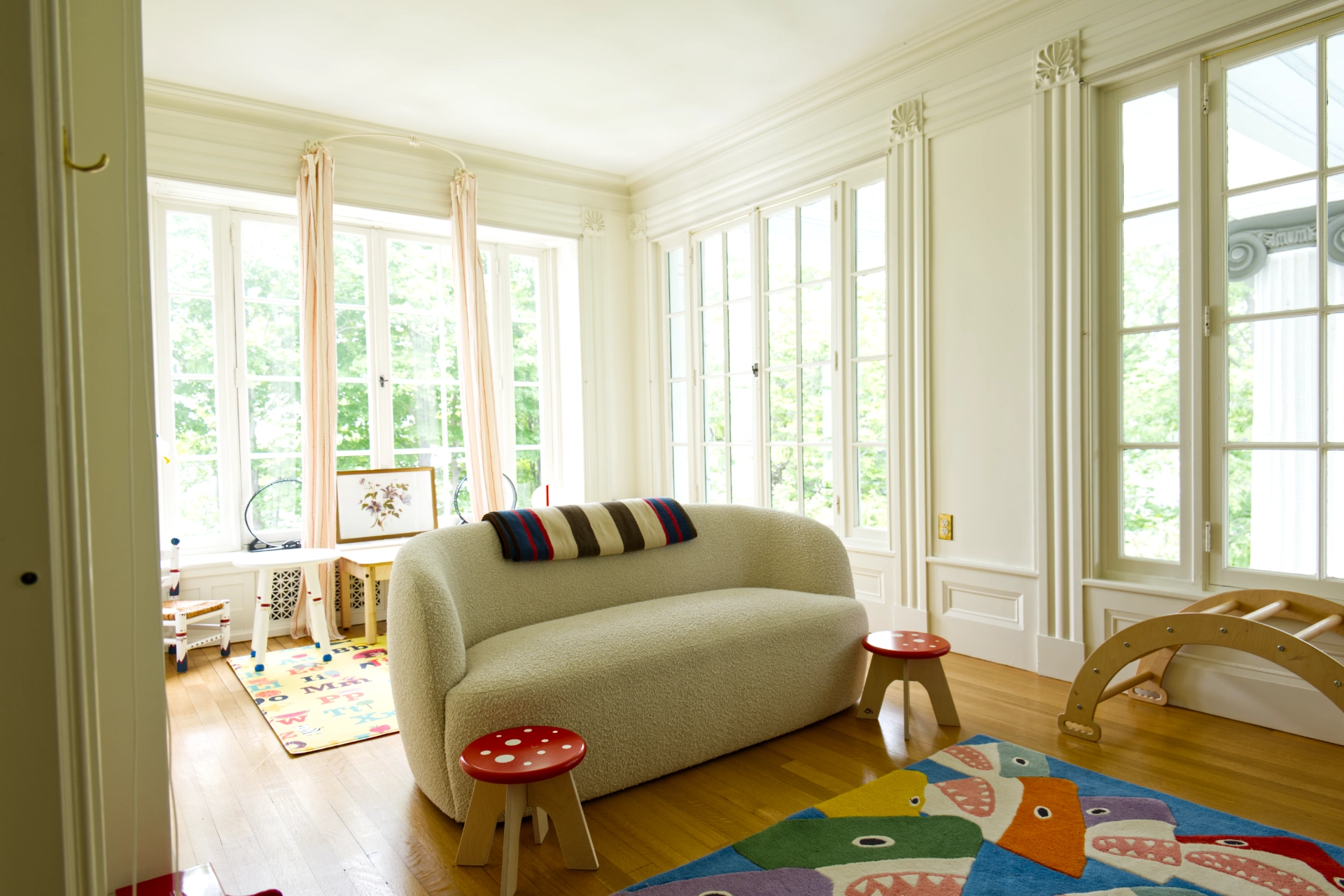 Play Room Sofa of The Williamson House Belfast Maine by Moody's Painting & Fine Finishes