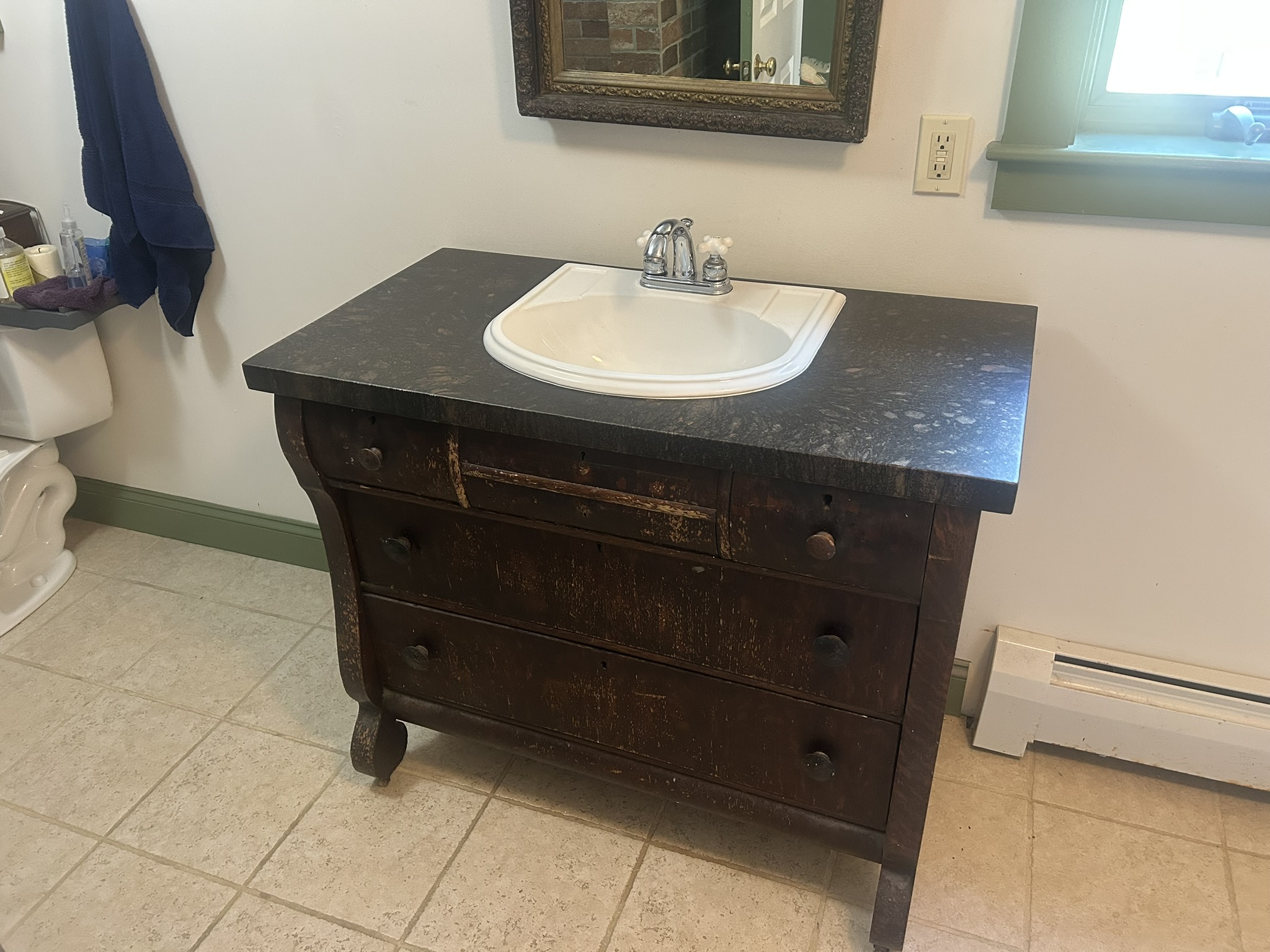 Northport, Maine Vanity Epoxy Countertop by Moody's Painting & Fine Finishes